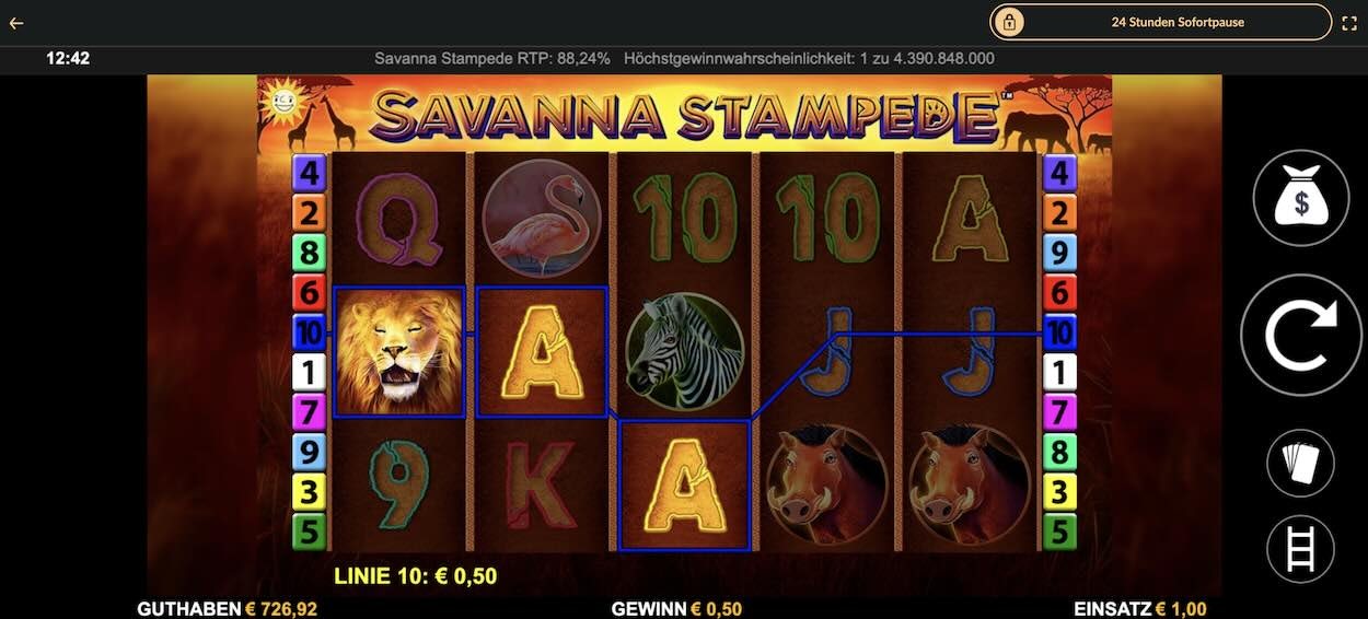 savanna-stampede-spielautomat-gewinn