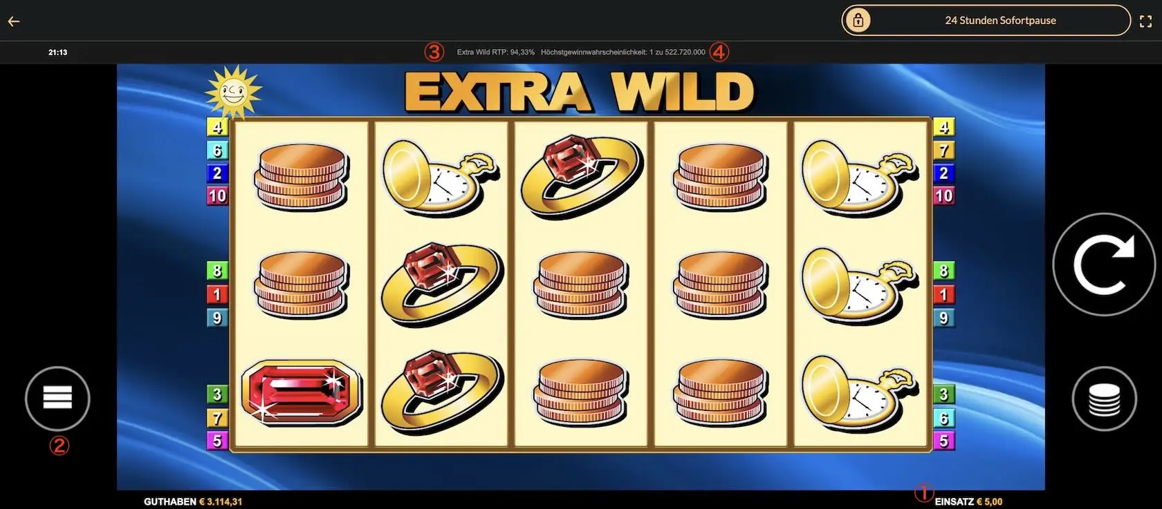 extra-wild-paytable-informationen