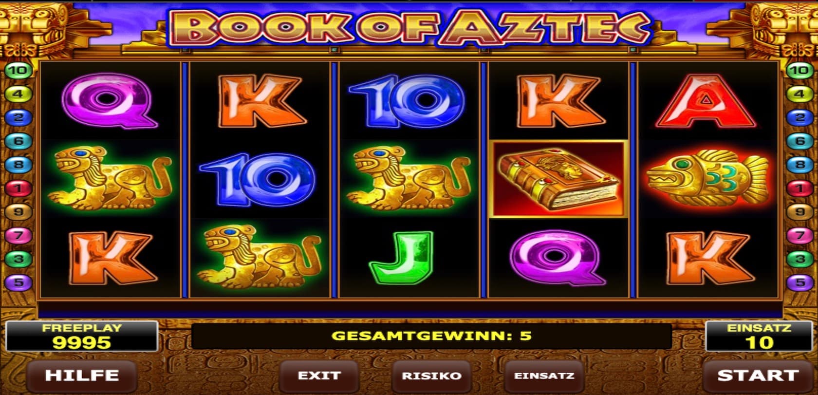 Book of Aztec Freeplay