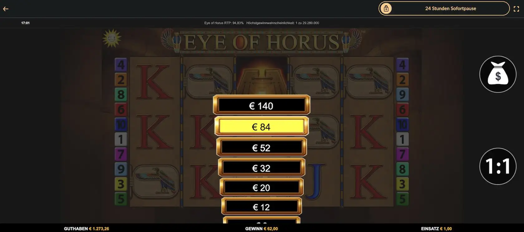 eye-of-horus-gamble-feature-leiter