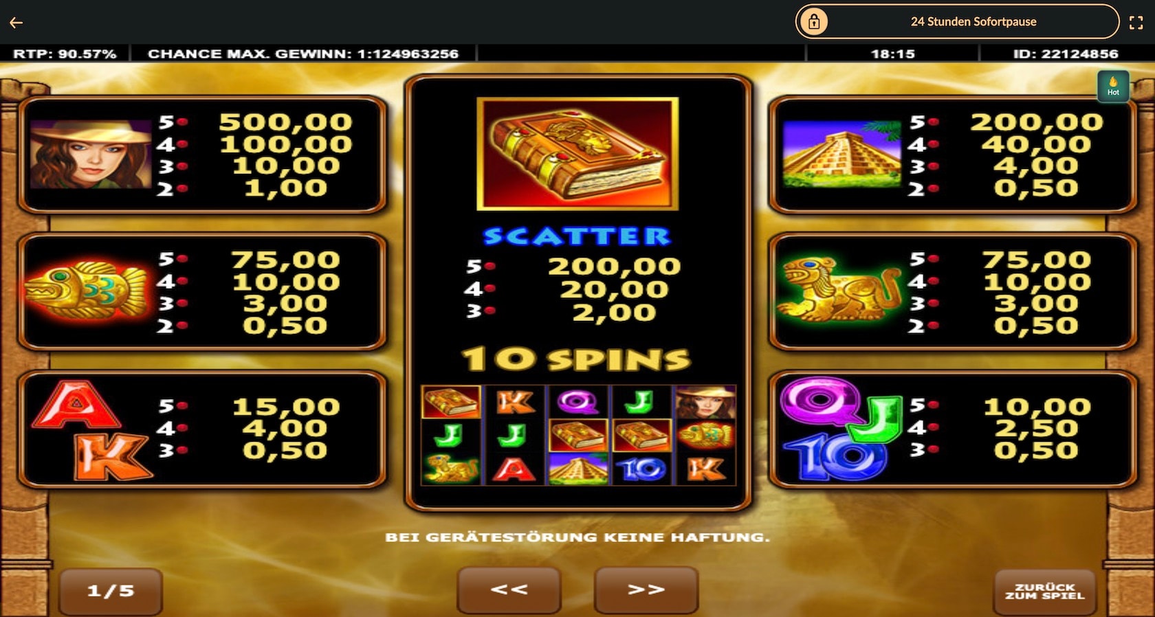 book-of-aztec-echtgeld-gewinntabelle