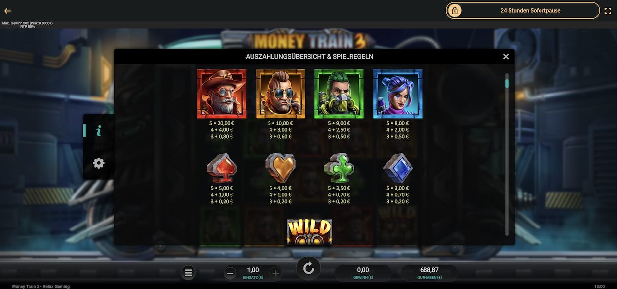 money-train-3-gewinntabelle