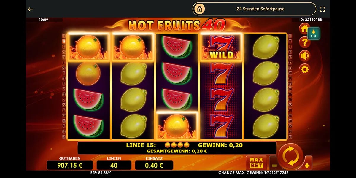 Hot Fruits 40 Online-Slot
