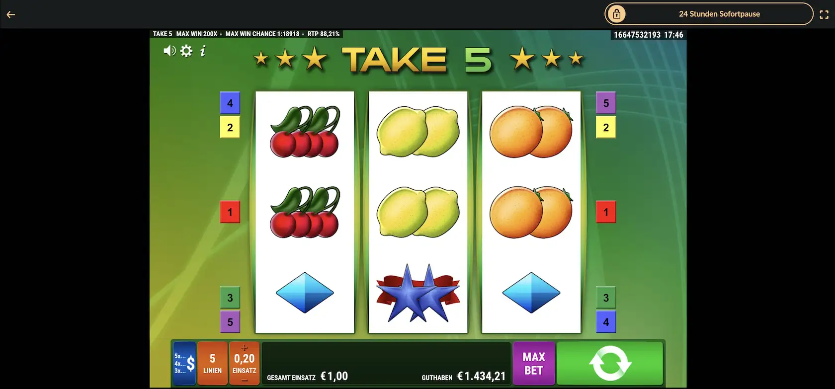 3-walzen-spielautomat-take-5