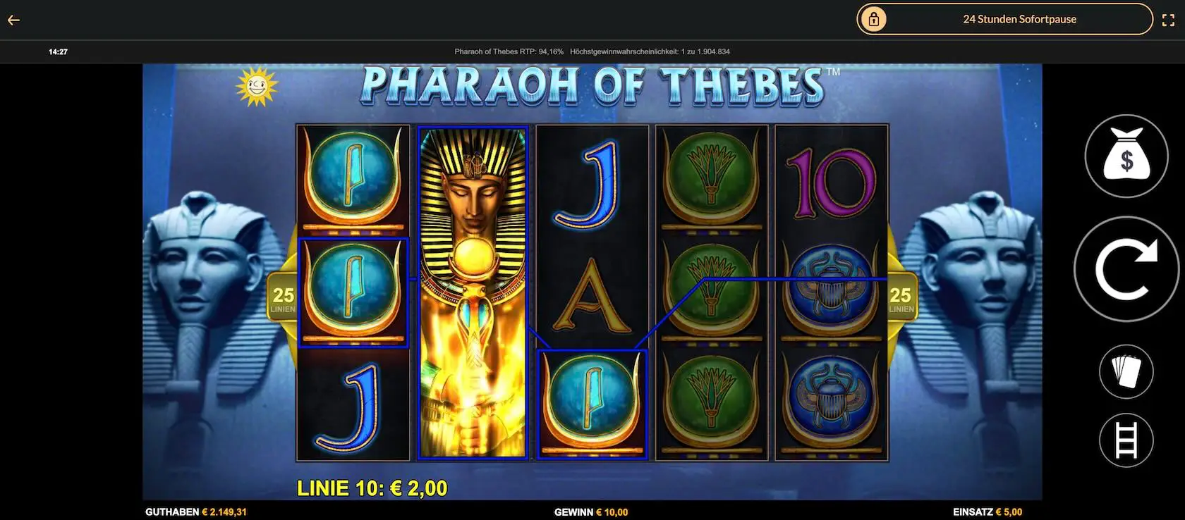 pharaoh-of-thebes-gewinn