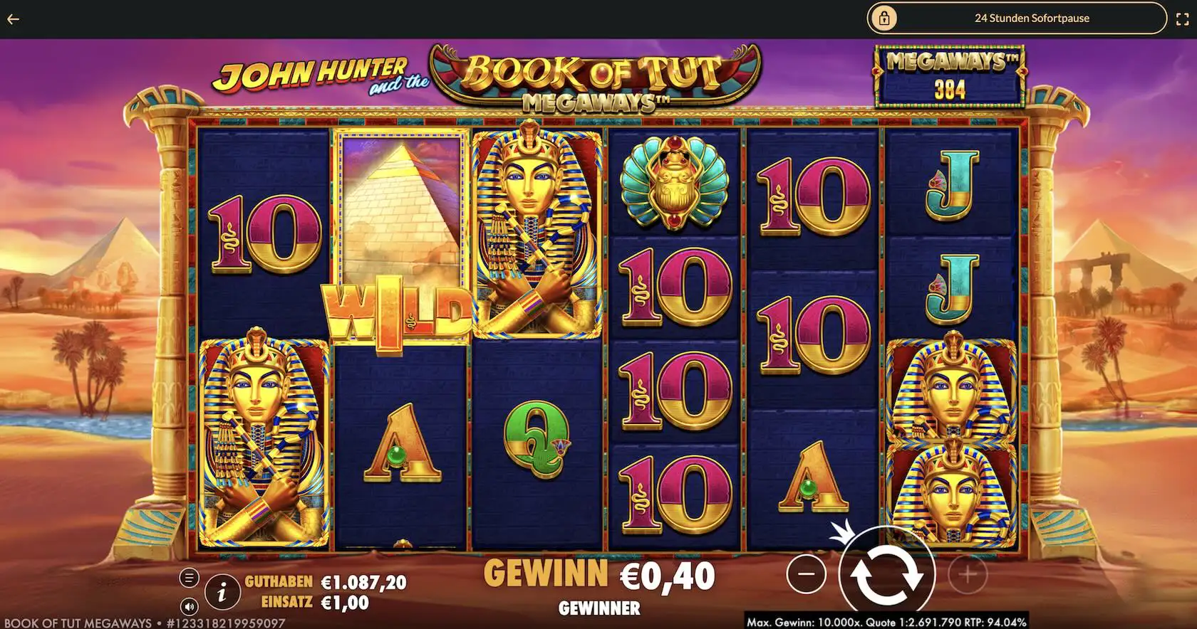 book-of-tut-megaways-gewinn