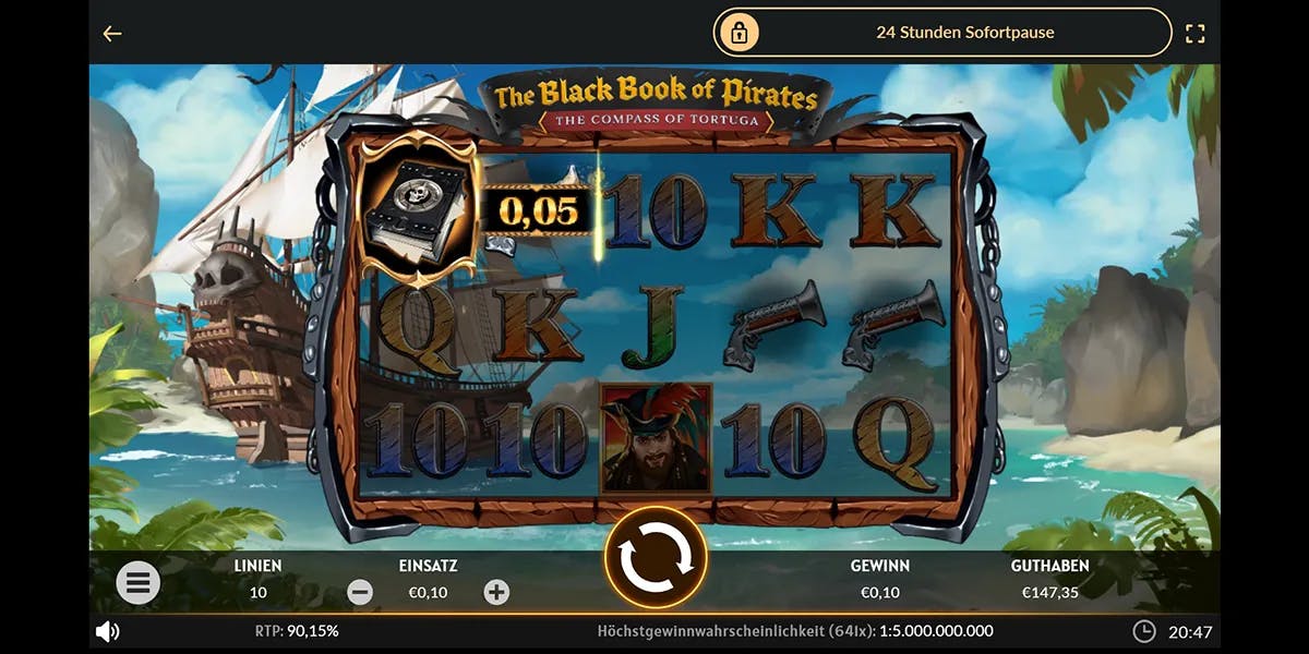 Der online Spielautomat The Black Book of Pirates