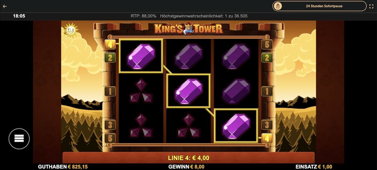 kings-tower-spielautomat-gewinn