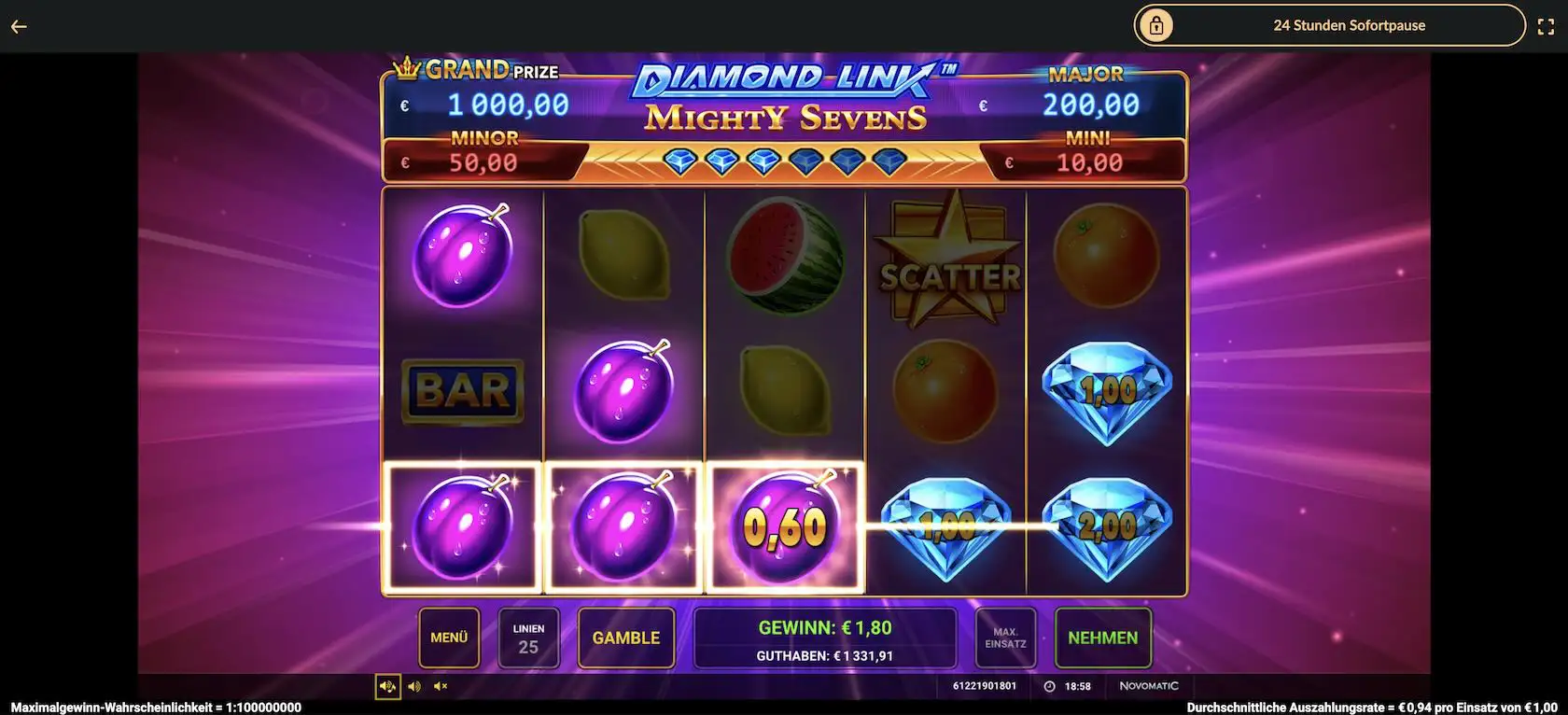 diamond-link-mighty-sevens-gewinn