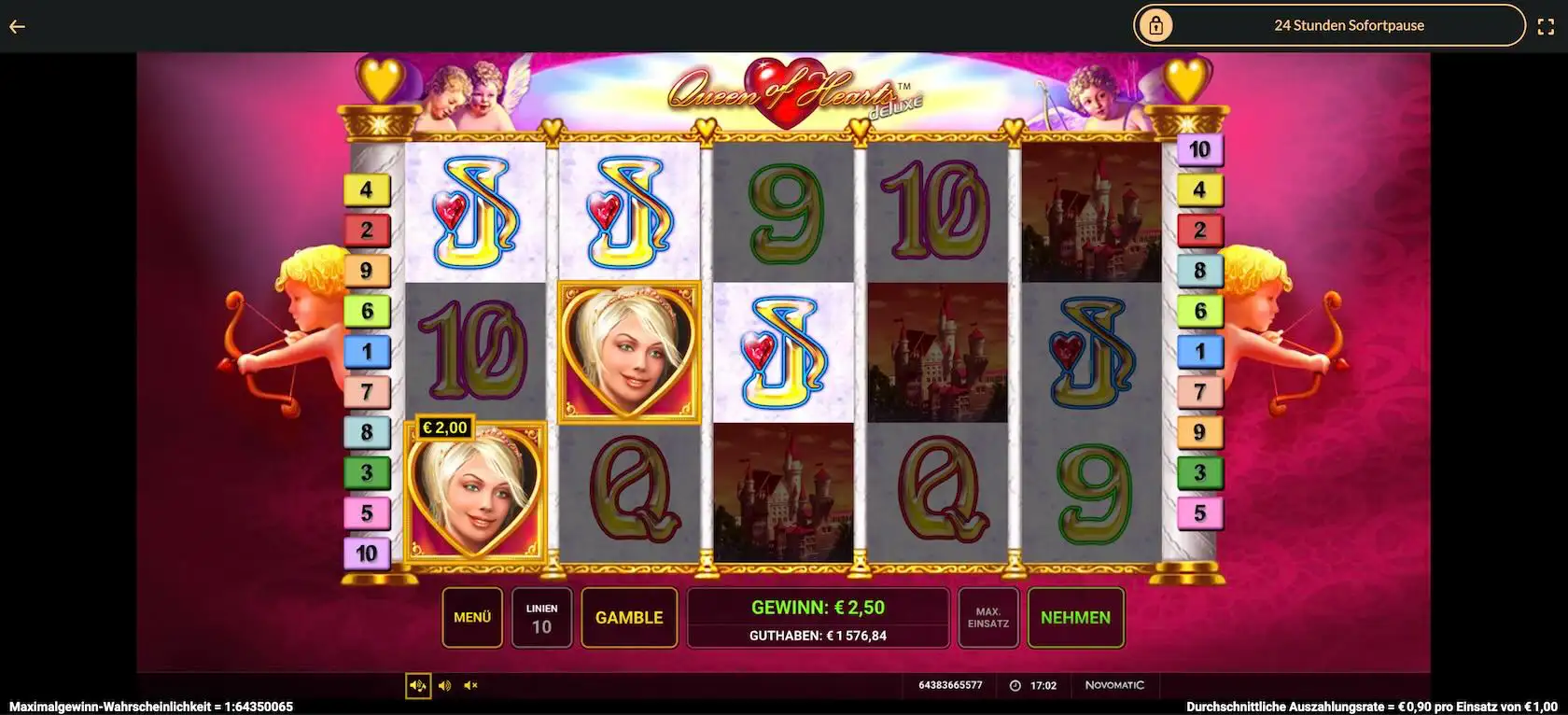 queen-of-hearts-deluxe-gewinn