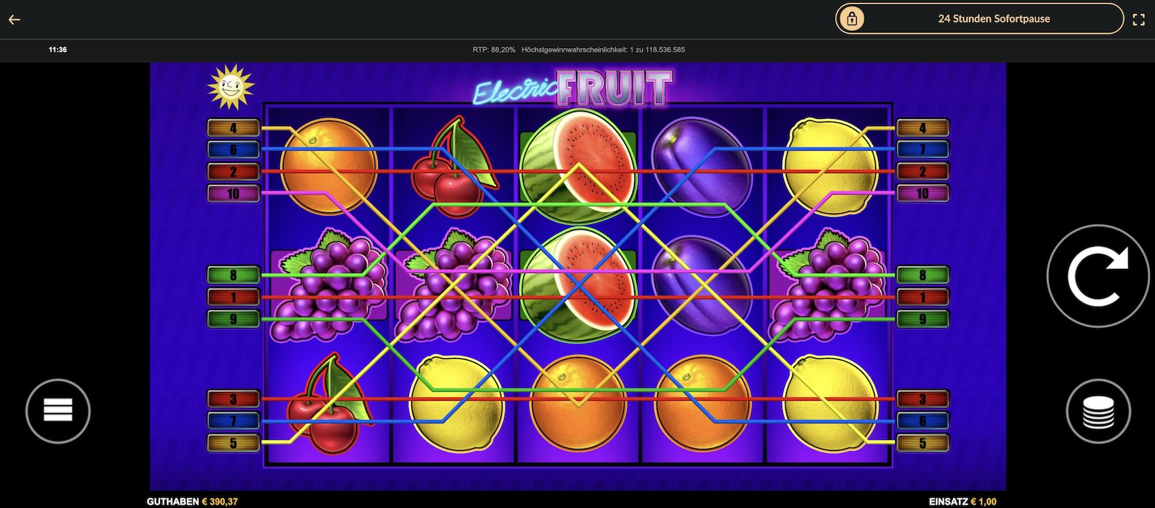 electric-fruit-gewinnlinien