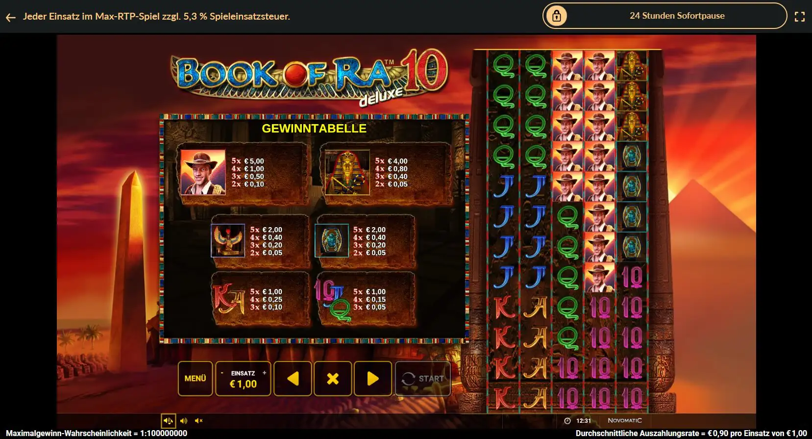 book-of-ra-10-gewinntabelle
