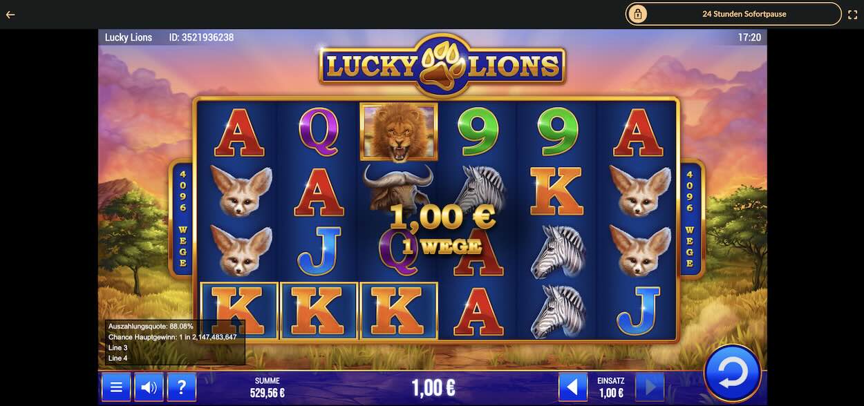 lucky-lions-wild-life-spielen-gewinn