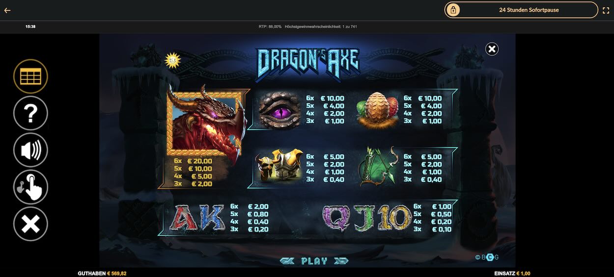 dragons-axe-spielautomat-gewinntabelle