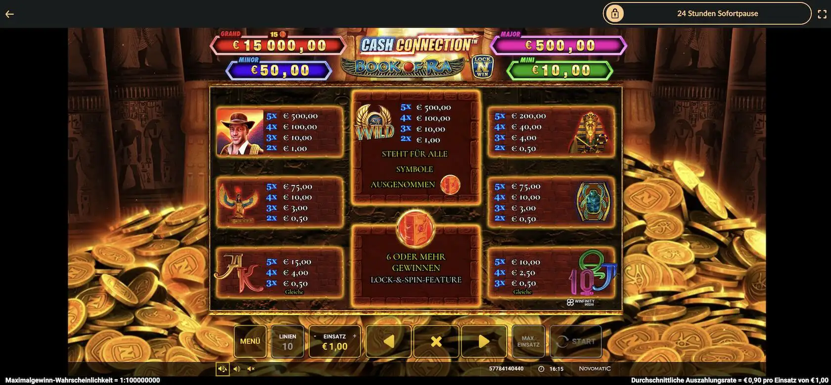 cash-connection-book-of-ra-gewinntabelle