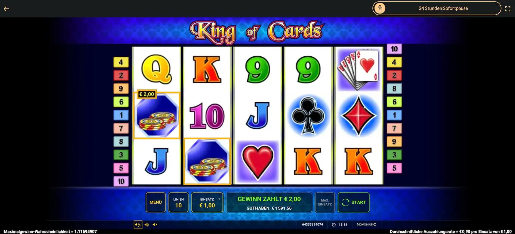 king-of-cards-gewinn