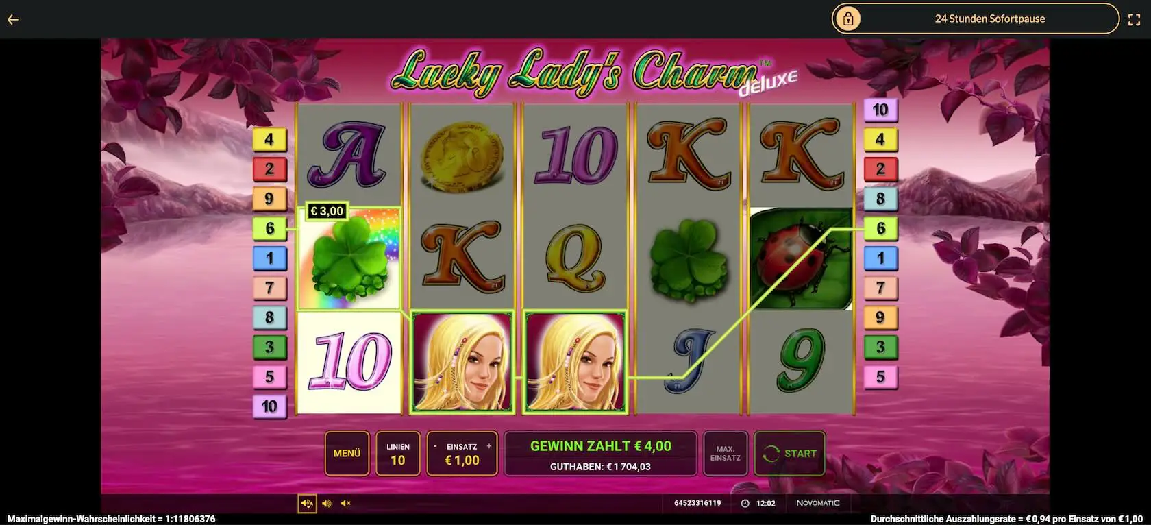 lucky-ladys-charm-deluxe-gewinn